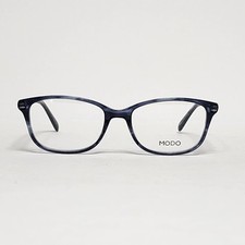 MODO 6523 Women's Handmade Oval Glasses in Blue Bark | 51mm picture