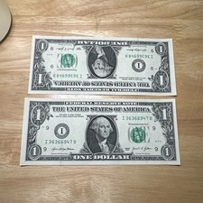 Sequential Serial Number’s, One Dollar Bills 2021 Unique Find picture