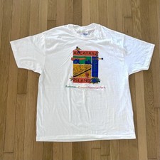 Vintage Alcatraz Island Shirt 90s Hanes Beefy T XL Single Stitch Made In USA picture