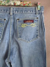 Jordache authentic vintage 70s made USA distressed destroyed jeans 30 32 picture