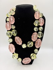 Rare Vintage 1980s Directives by Monet Signed Chunky Lucite Statement Necklace picture