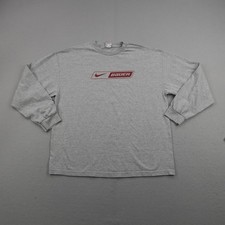 Vintage Nike Bauer Shirt Mens 2XL Gray Long Sleeve Hockey Crew Neck Y2K Tee picture