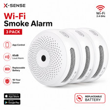 X-Sense Smart WiFi Smoke Alarm Home/Office Replaceable Battery  XS01-WX (3 PACK) picture