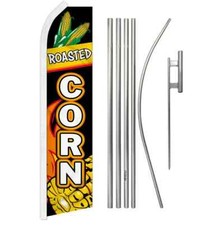 Roasted Corn Swooper Flutter Feather Advertising Food Flag & Pole Kit picture