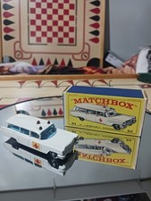 Vintage Lesney Matchbox Series No. 54 S & S Cadillac Ambulance Box All Original. picture