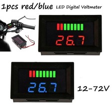 Quality LED Digital Voltmeter 12V-72V -10-65 ?? 5-15mA 8 Levels Panel Meter picture
