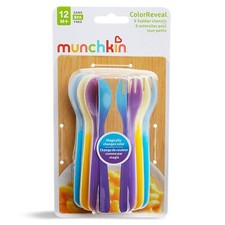 Munchkin ColorReveal Color Changing Toddler Forks & Spoons, 6 Pack picture
