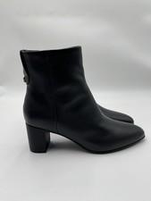 Women’s Aerosoles Madera Calf  Side Zip Boots Black Leather Size 8.5M picture