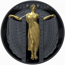 Liberia 2026 PHOENICIA  $20 1 Oz Pure Gilded Silver Black Proof HIGH RELIEF picture