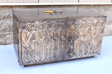 Vintage Rectangular Tabernacle with The 12 Apostles. Comes with Key (CU365) picture