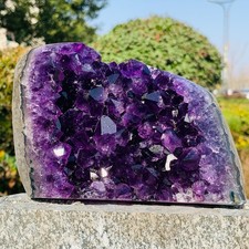 2.55LB Natural Amethyst geode quartz cluster crystal specimen Healing picture