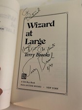 Terry Brooks: Wizard at Large, Signed 1st/2nd HB w/DJ picture