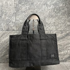 PORTER SMOKY Tote Bag Black Canvas Yoshida Kaban Made in Japan picture