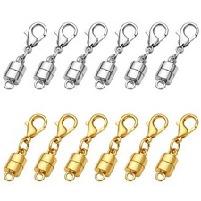 12Pcs Magnetic Necklace Clasps and Jewelry for gold&silver picture