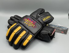 VINTAGE 90’s RARE SKI DOO RACING SNOWMOBILE LEATHER GLOVES NOS NEW IN PACKAGE picture