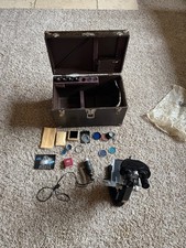 Antique CARL ZEISS Jena Germany Microscope w/ Cabinet Optics Accsories picture