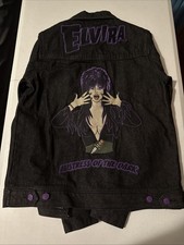 Elvira Mistress Of The Dark Cakeworthy Denim Jacket Small Purple Black 2023 picture
