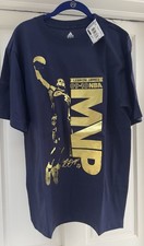 NWT adidas LeBron James NBA MVP Graphic T-Shirt Navy/Gold Size M Vintage picture