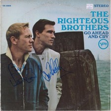 Bobby Hatfield & Bill Medley Signed The Righteous Brothers Go Ahead & Cry Cover picture