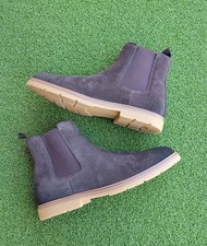 Mens Nordstrom Lockhart Lug Suede Chelsea Boots Chocolate Brown - Size 9.5M picture