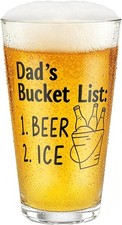 MAVIT 16Oz Engraved Beer Glass Funny Dad Pint Drinking Cup Fathers Day Gift picture