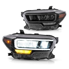 Pair Fit 2016-2023 Toyota Tacoma LED DRL Reflector Headlights VLAND Front Lamps picture