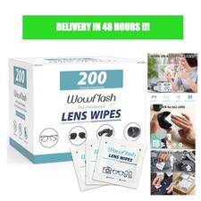 Wowflash 200 Count Pre-Moistened Lens Wipes for Eyeglasses, Scratch-Free picture