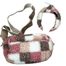 NWT Simply Southern Cozy Sherpa Crossbody Purse With Matching Headband picture