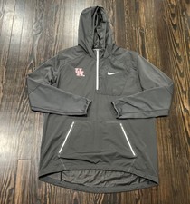 Nike Houston Cougars 1/4 Zip Lightweight Jacket Men’s Large Gray Polyester picture