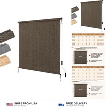 LUCKUP Outdoor Sunshade Roller Shades 4'Wx6'H (48