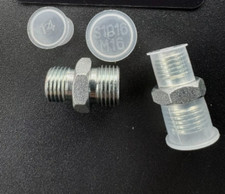 2pcs M16 to M14 Hydraulic Adapter Fittings, Carbon Steel Threaded Connectors NEW picture