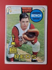 1969 Topps #95 Johnny Bench (LOW GRADE, POOR) *MARKED ON BACK Reds HOF picture