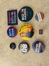 An interesting assortment of political pins. picture
