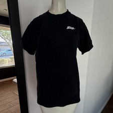 Gildan Ultra Cotton Men's Tagless Logo T-Shirt Black Crew Neck Size M picture
