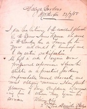 1888 Letter of Recommendation James Macrae Foreman Gardener Balzen Gardens picture