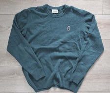 Wood Sweater: Yale Intense Green Wool Lambswool - Size M  picture