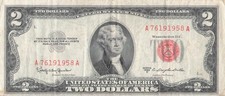 ✯ 1953 Two Dollar Note Red Seal ✯$2 Bill ✯US CURRENCY✯OLD MONEY✯$9.95 Each picture