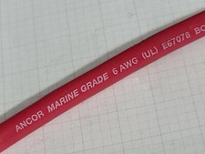 Ancor #6awg Marine Grade Tinned Copper Boat Cable BC-5W2 UL-1426 Red /10ft picture