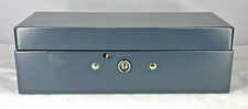 Steel Master M1914 Lock Box Cash Portable 10x5x3 No Key Gray Metal picture