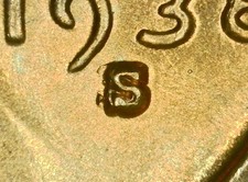 1938-S/S/S Lincoln Cent - ANACS MS64RD - FS-502 RPM Triple Mintmark Red 1c picture