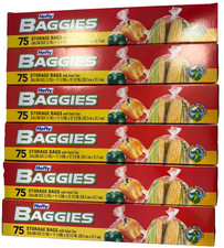 Hefty Baggies Gallon Size Storage Bags Twist Ties 11.5 x 12.5