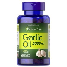 Puritan's Pride Garlic Oil 5000 mg - 250 Rapid Release Softgels picture