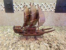 Vintage Wooden  Model Ship  picture