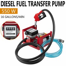110V Electric Diesel Oil Fuel Transfer Pump w/ Meter with 13' Hose & Nozzle Kit picture