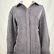Zara gray corduroy shirt dress picture