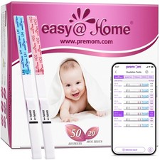 easy@Home 50 Ovulation Test Strips and 20 Pregnancy Test Strips Combo Kit picture