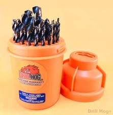 Drill Hog® 29 Pc Drill Bit Set Index HI-Molybdenum Super M7+ Lifetime Warranty  picture