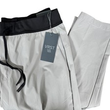 NEW VRST Elevate Performance Pant Slim Fit Men L Silver Shadow Nylon Stretch $78 picture