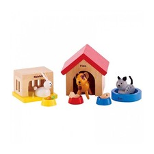 Hape Family Pets Wooden Dollhouse Animal Set picture