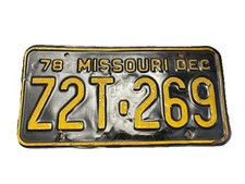 1978 Missouri License Plate Oct picture